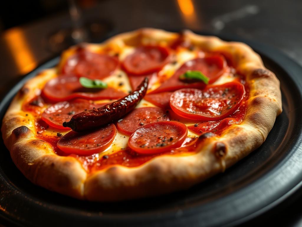 Pizza Diavola z pikantnym salami spianata